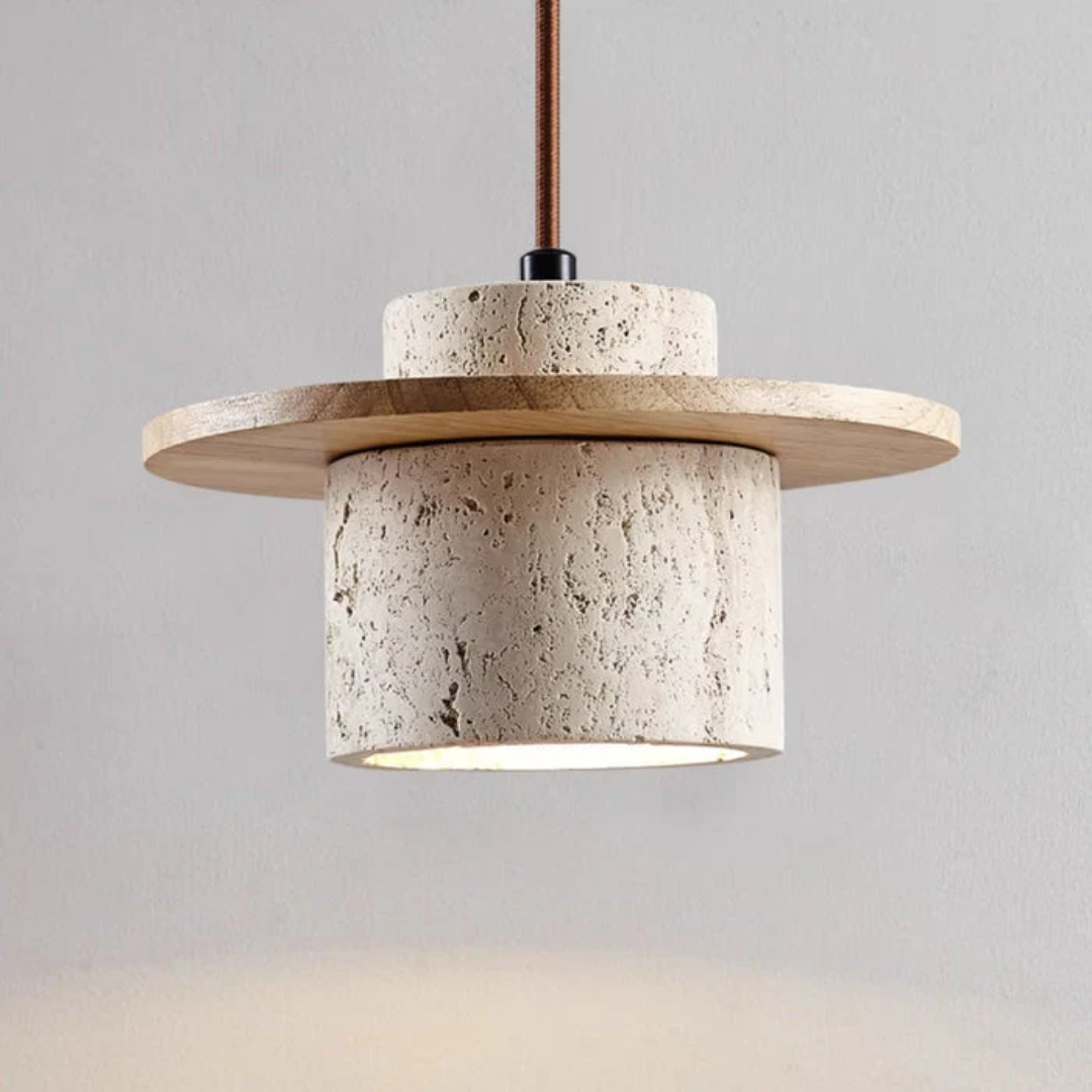 Marbelle | Luxury Travertine Pendant Light For Dining