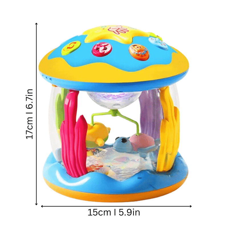 WhirlTone Musical Twirling Toy — Rotating Ocean Lights, Soft Tunes