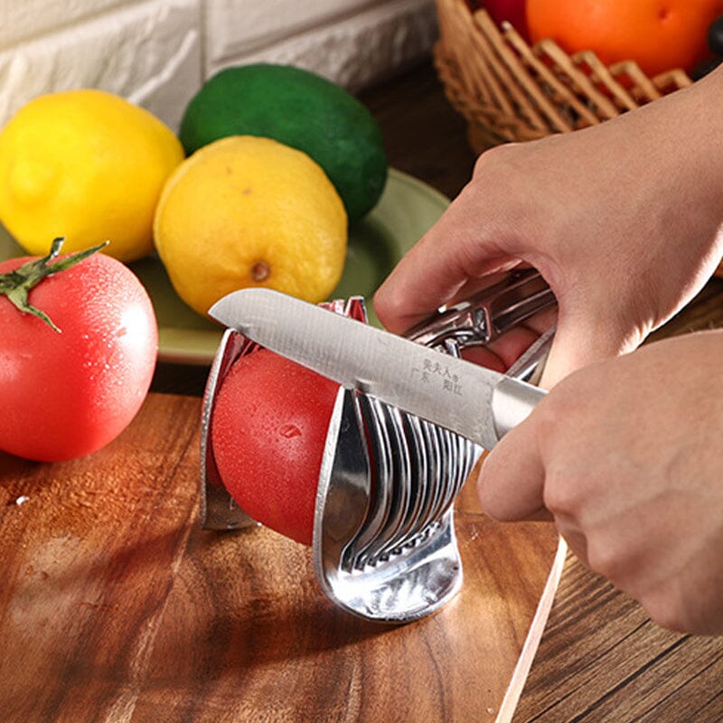 QuickSlice Stainless Steel Vegetable Slicer — Ergonomic Handle