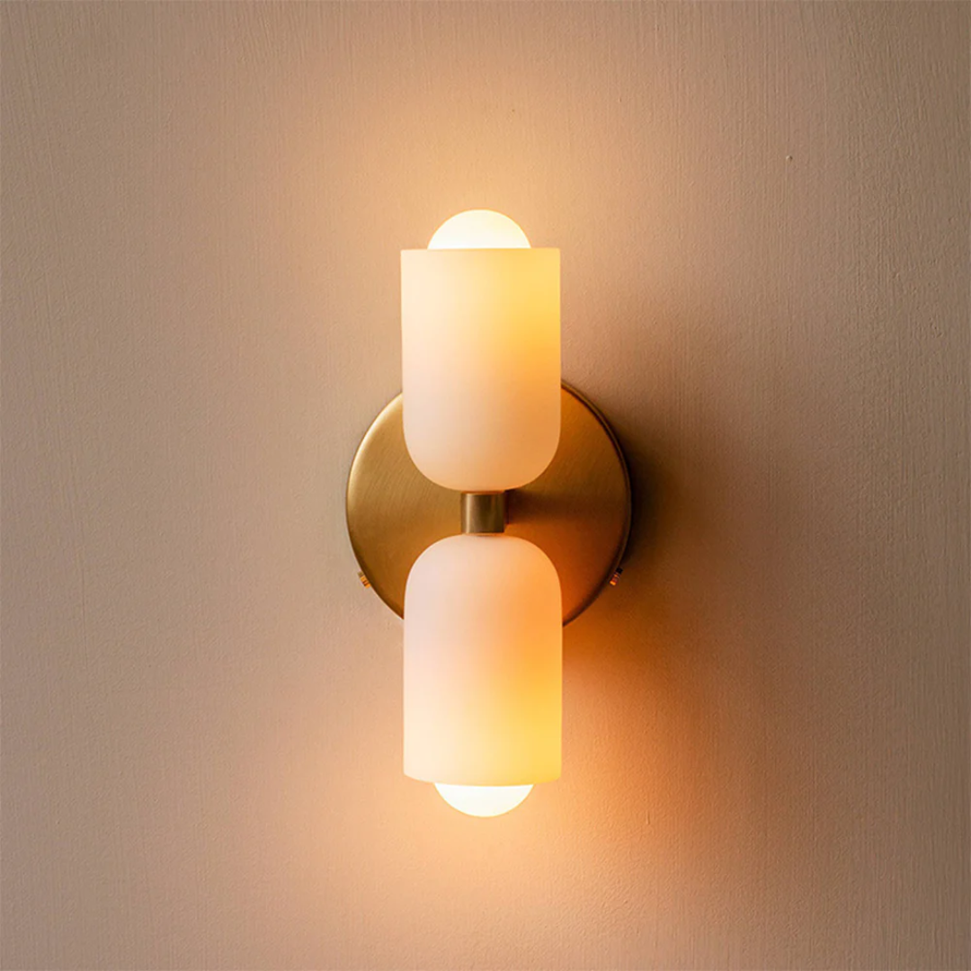LumaBeam Duo Wall Lamp  Dual Head Ambient Sconce For Living Rooms