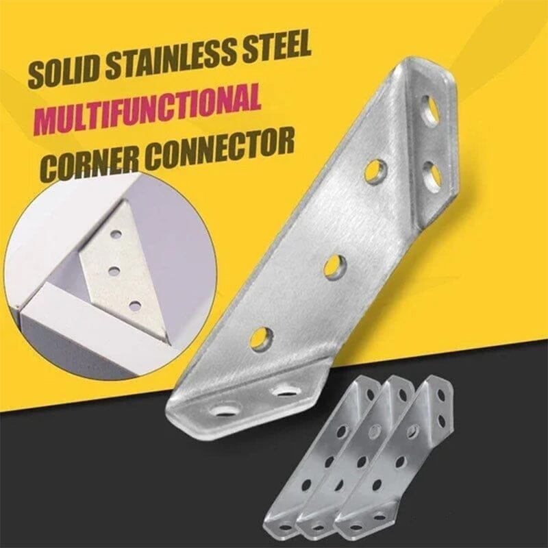 Stainless Steel Furniture Corner Connectors — Trapezoid Support