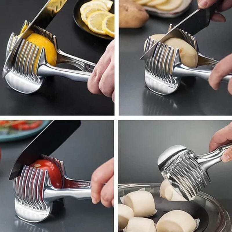 QuickSlice Stainless Steel Vegetable Slicer — Ergonomic Handle