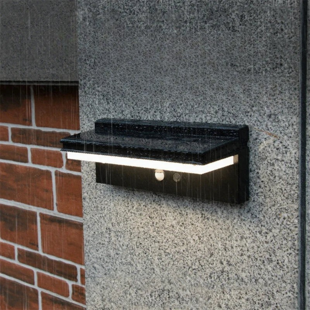 Led-wandlamp op zonne-energie — sensorgestuurd, IPX5-gecertificeerd