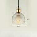 Lirena Modern Glass Globe Pendant Lamp With Metal Socket