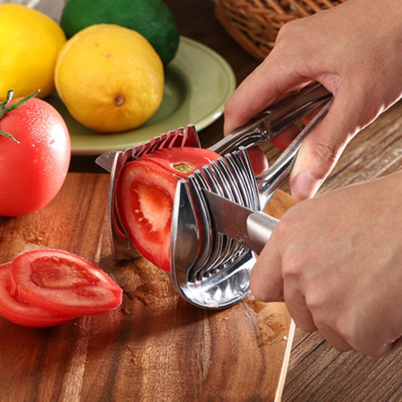 QuickSlice Stainless Steel Vegetable Slicer — Ergonomic Handle