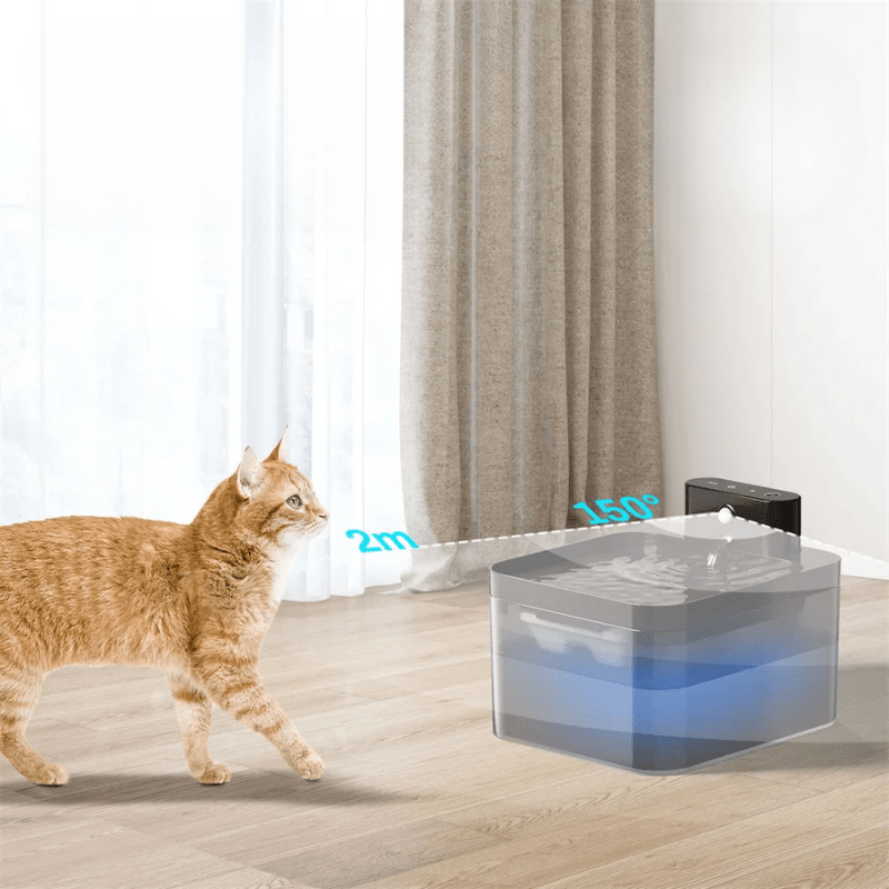 AquaPulse Smart Cat Fountain — Motion Sensor Activation & Integrated Filtration System