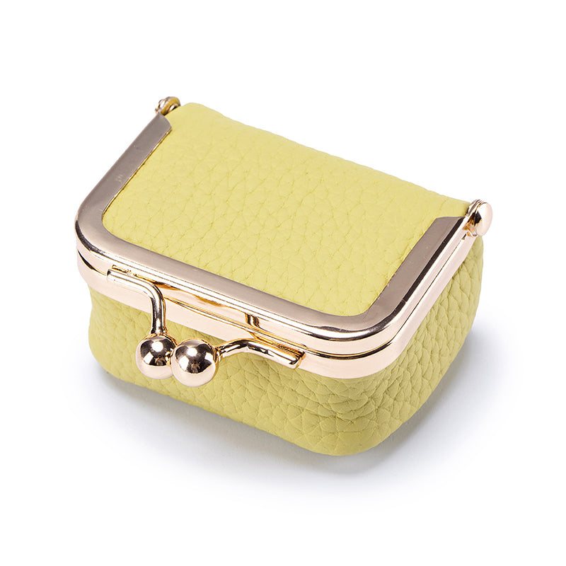 LuxeBox Mini-smykkeskrin — ekte skinn, gullspenne