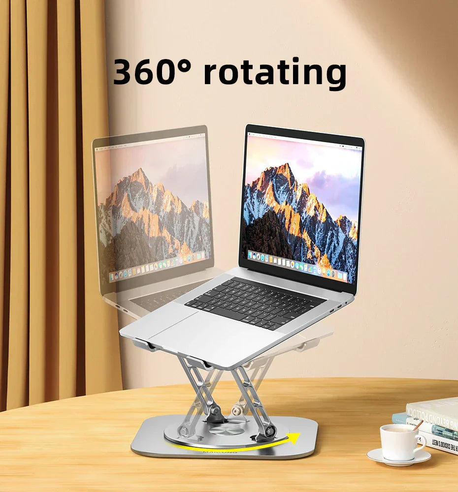 Suport ajustabil pentru laptop — rotație la 360 de grade și unghi de înclinare