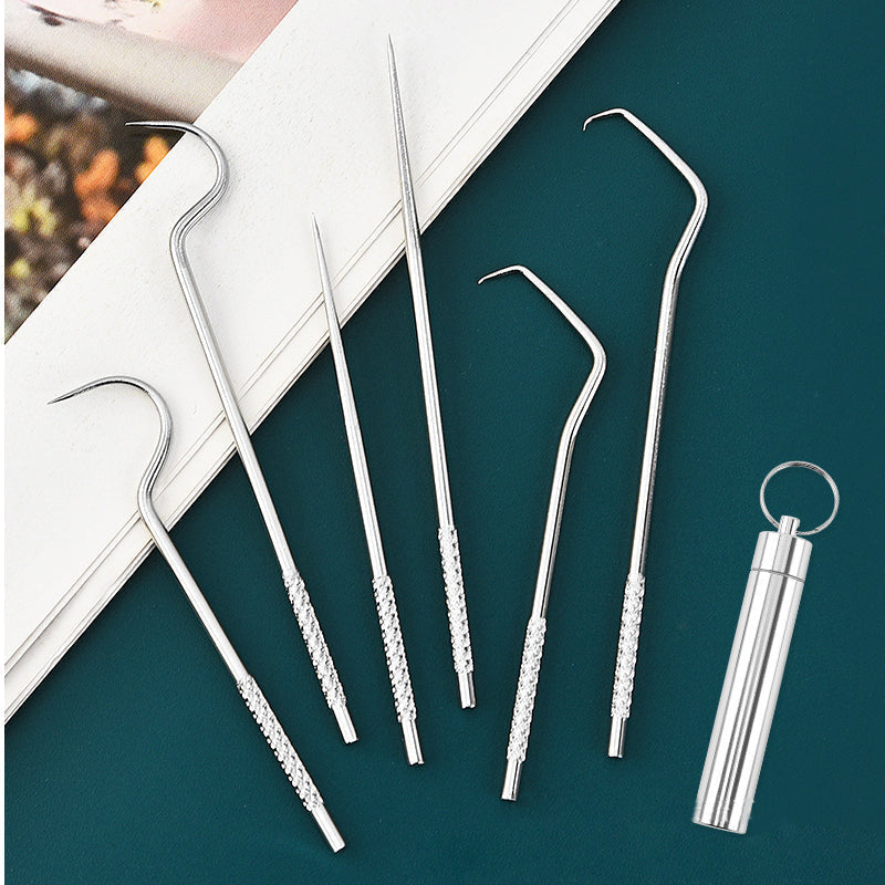 Conjunto Dentisafe de 7 peças para limpeza dentária em aço inoxidável