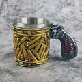 Stainless Steel Beer Mug — Distinctive Design, Comfortable Handle