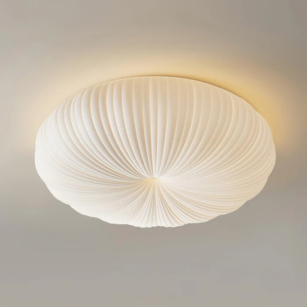 Sculptural Pleated Shell Ceiling Light | Ventumra
