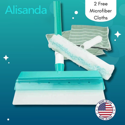 GlanzPro Window Cleaning Set — Sustainable Silicone Squeegee