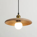 Lumora Wood Ceiling Lamp With Stained Glass and 2700K LED