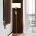 ElaraLux Golden Art Deco Floor Lamp | Modern Floor Light