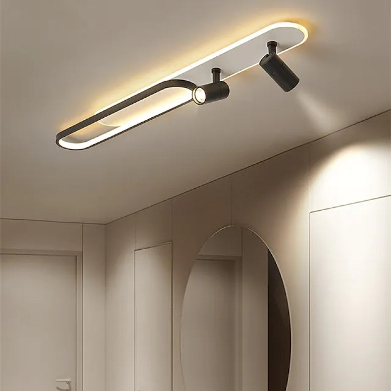 Aim Modern Ceiling Light Spotlight, Black/Gold - Neutralighting
