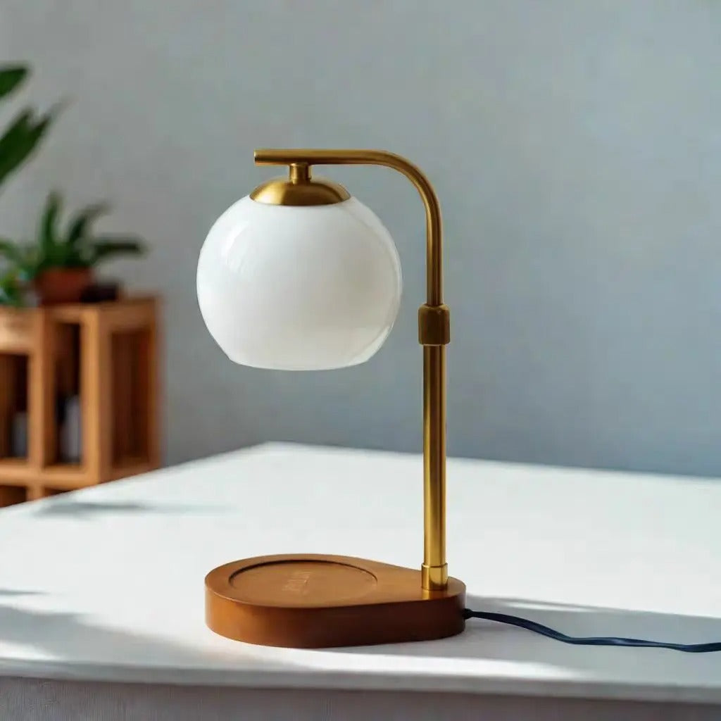 LumaCrest Table Lamp and Candle Warmer with Ambient Glow