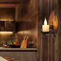 Epoch Vintage Leaf Shape Wood Metal Wall Lamp | ventumra