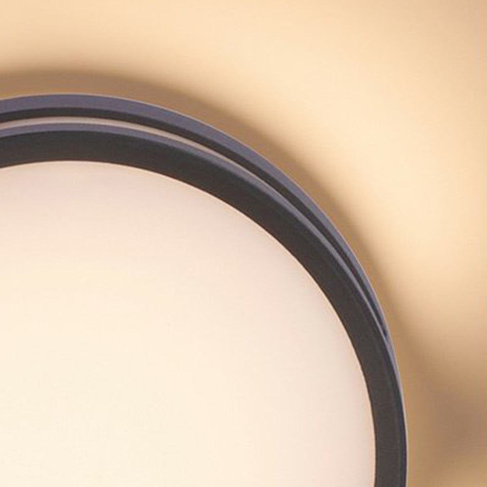 Ray Modern Round Metal/ Outdoor Waterproof Wall Lamp, Black | ventumra