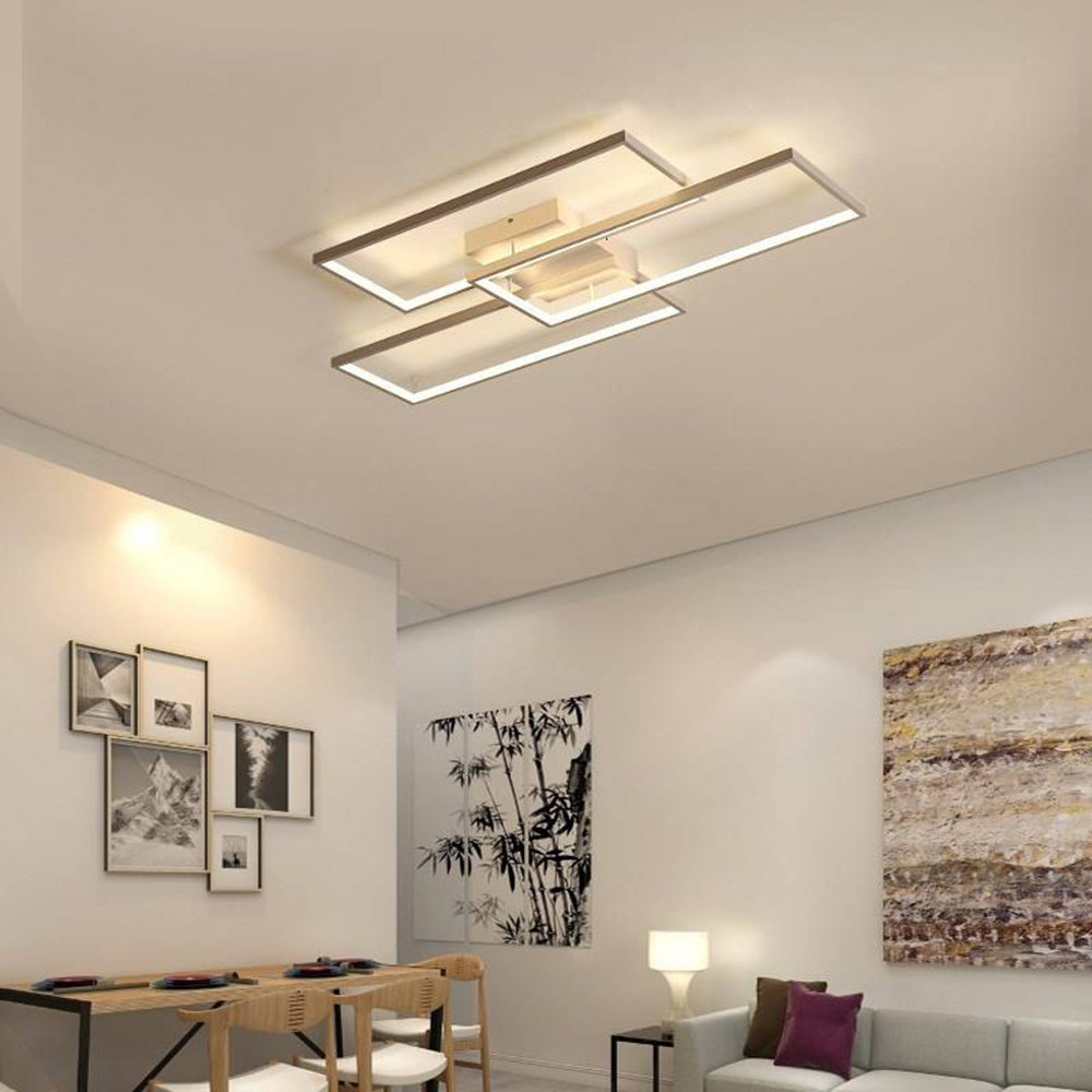 Arisha Rectangular Flush Mount Ceiling Light, 2 Colour | ventumra