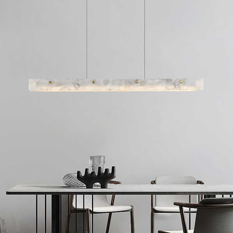 Arisha Modern LED Pendant Light White Marble Dining Room/Bar | ventumra
