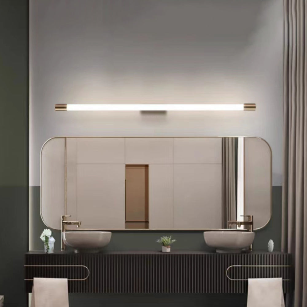 Arisha Modern Gold Mirror Front Vanity Wall Lamp, Metal/ | ventumra