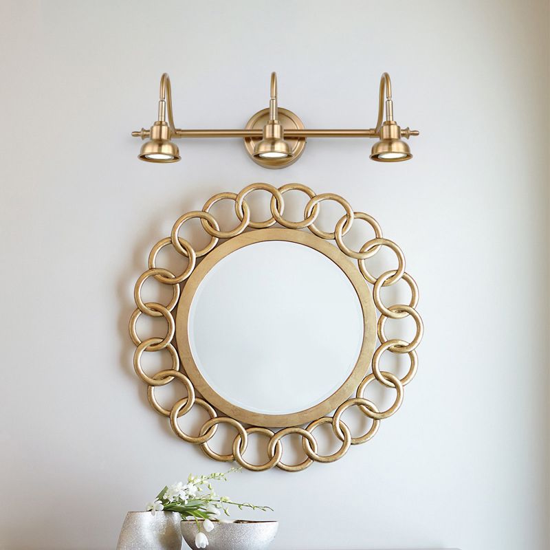 Tiffany Vintage Round Arc Vanity Wall Lamp, Gold, Bedroom | ventumra
