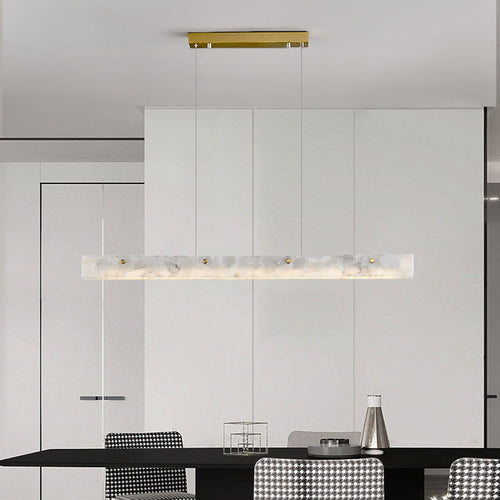 Arisha Modern LED Pendant Light White Marble Dining Room/Bar | ventumra