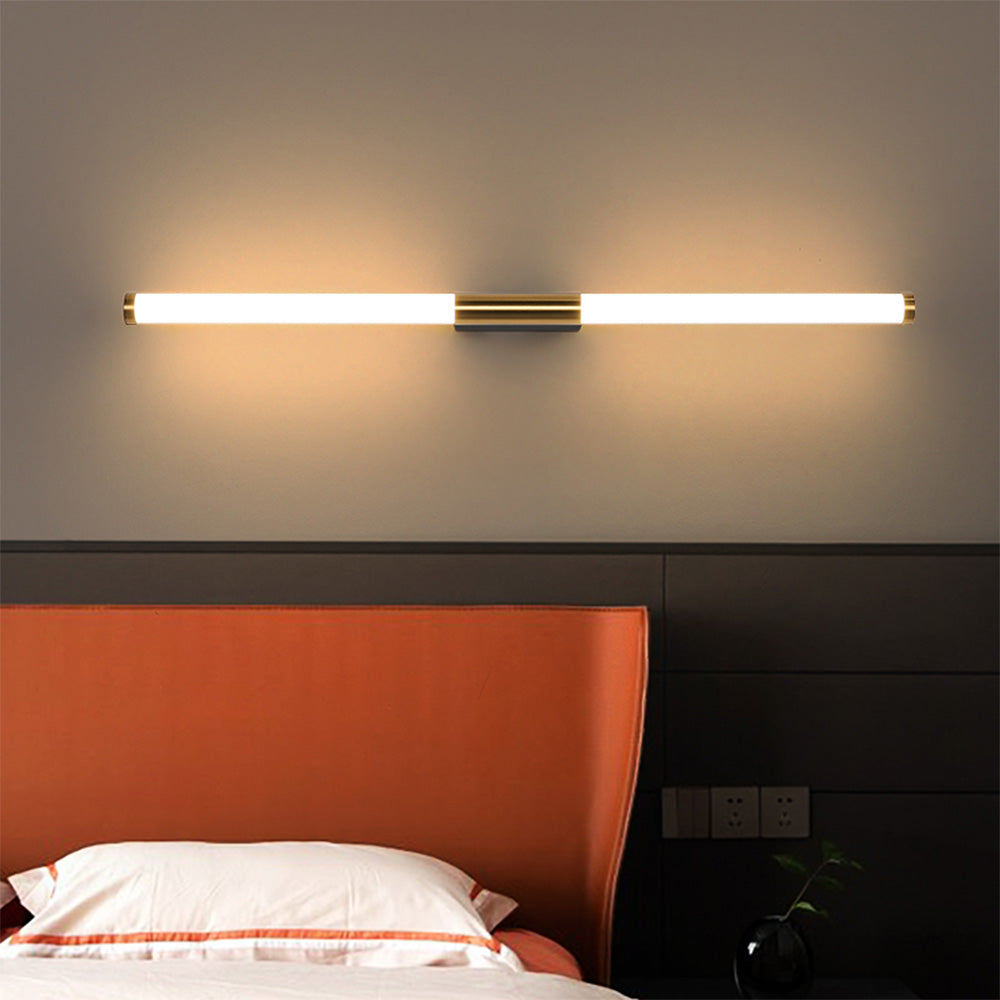 Arisha Modern Linear Cooper White Mirror Front Wall Lamp | ventumra