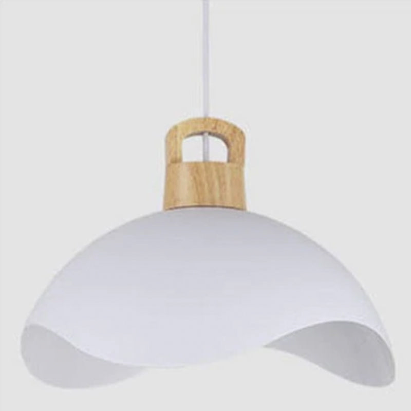 Valentina Colorful Shade Single Pendant Lights, Wood & Metal | ventumra