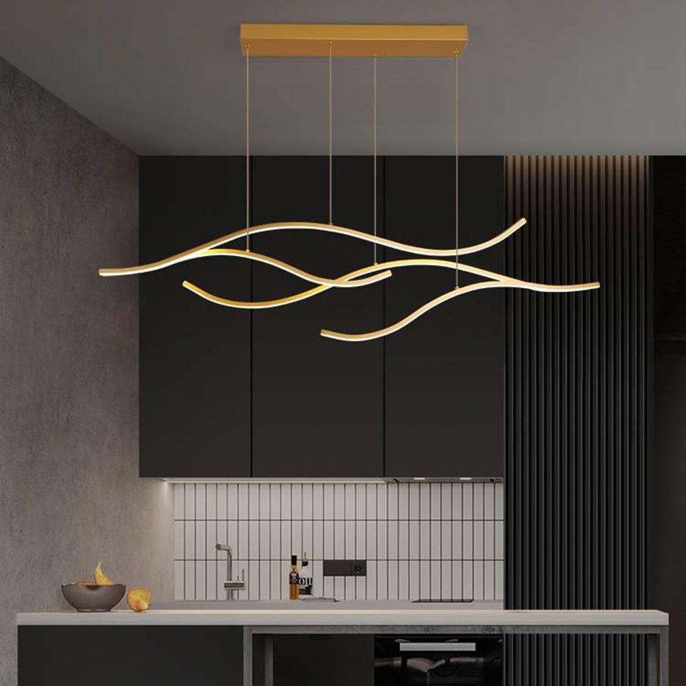 Arisha Modern Wave Pendant Light, 2 Colour | ventumra