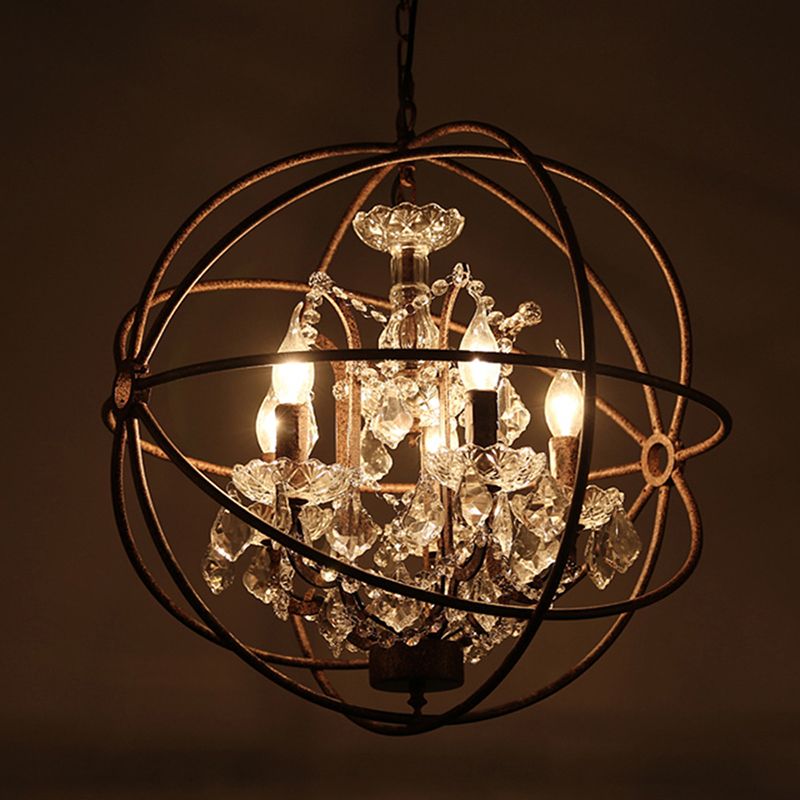 Kristy Rustic Vintage Candle Metal Pendant Light Black/Rust Bedroom | ventumra