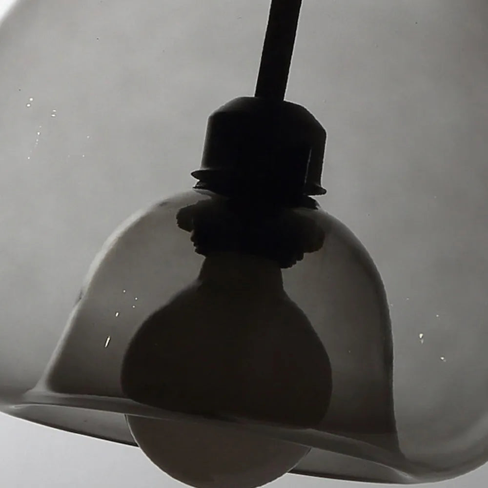 June Globe Glass Pendant Light, Amber/Smoky Grey | ventumra