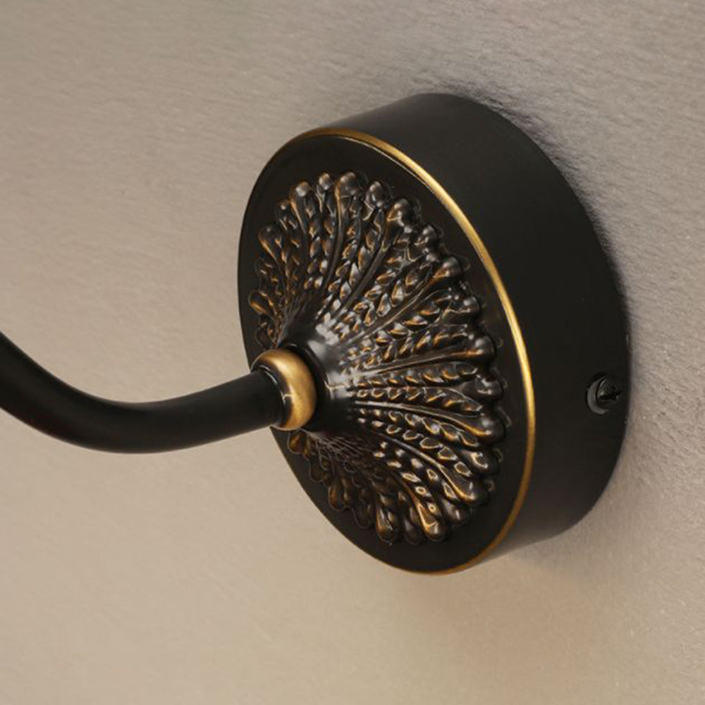Arisha Modern Staghorn Shaped Vanity Mirror Front Wall Lamp, Black/Brass | ventumra