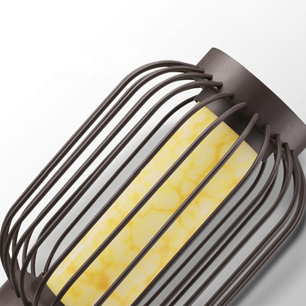 Ray Lantern Solar/Rechargeable Outdoor Floor Lamp, Brown | ventumra