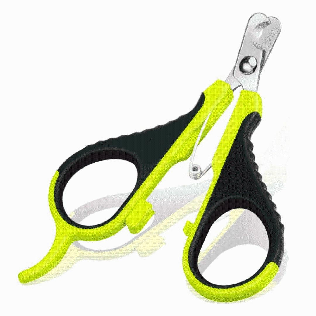 Stainless Steel Pet Nail Clipper — Safety Lock, Ergonomic Grip