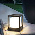 Ray Modern Rectangular Metal Outdoor Lamps, Black | ventumra