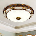 Epoch Floral Retro Antique Brass Flush Mount Ceiling Light - Neutralighting