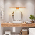 Muto Nature Wood Linear Mirror Front Vanity Wall Lamp | ventumra