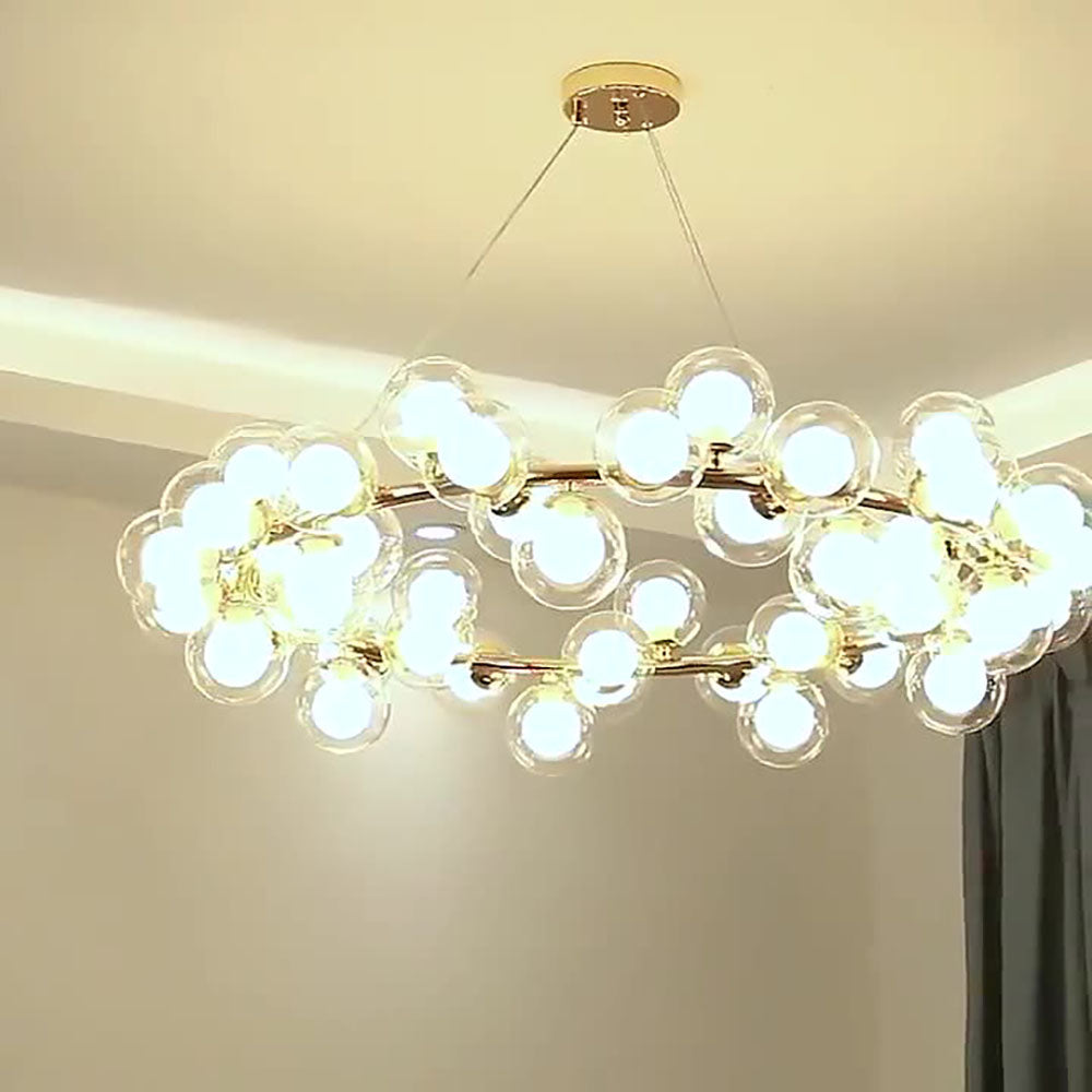 Valentina Modern Gold Bubble Pendant Light, Metal & Glass | ventumra