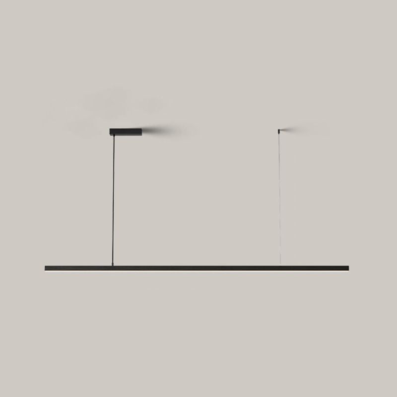 Arisha Minimalist Linear Metal Pendant Light, White/Black - Neutralighting