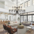 Silva LED Chandelier Black Metal Bedroom Living Room Ding Room | ventumra