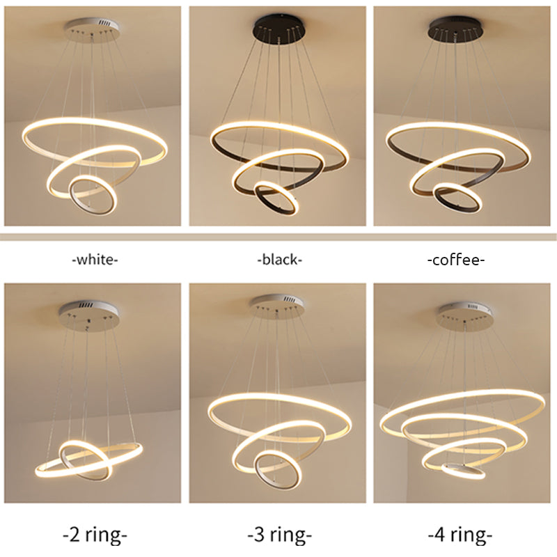Zin Modern Ring Pendant Light, 2/3/4 Rings | ventumra