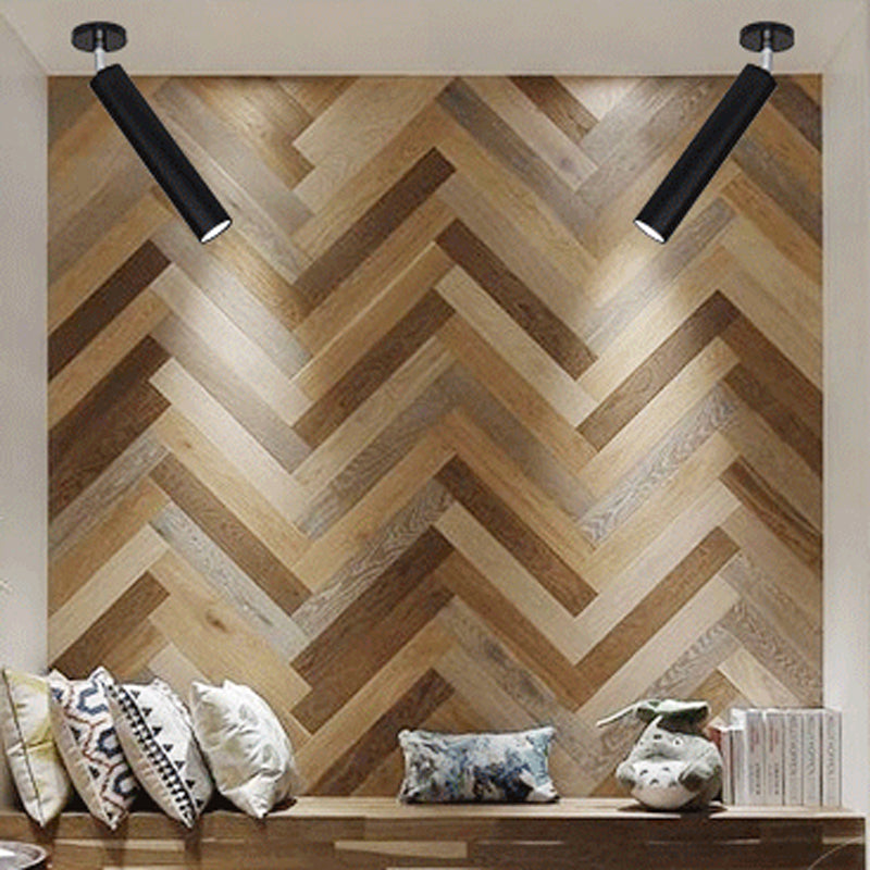Aria Modern Long Tube Spotlight, Metal, Black/White | ventumra