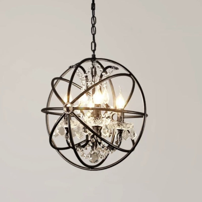 Kristy Rustic Vintage Candle Metal Pendant Light Black/Rust Bedroom | ventumra