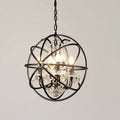 Kristy Rustic Vintage Candle Metal Pendant Light Black/Rust Bedroom | ventumra