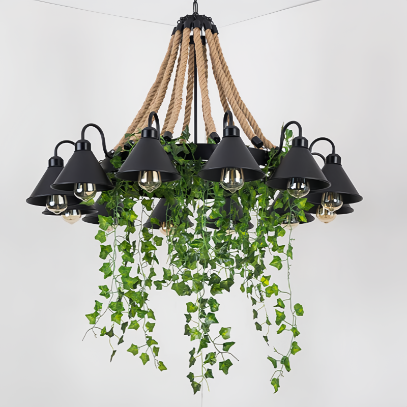 Arisha Retro LED lustr z černého kovu do restaurace, baru nebo obývacího pokoje | ventumra