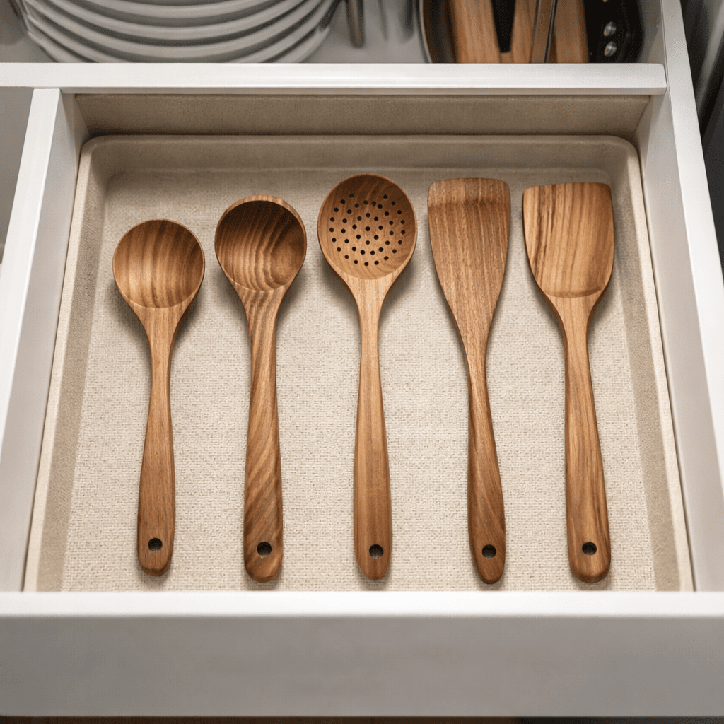 ArborOak Kitchen Utensil Set — Comfort Grip, Smooth Polished Finish