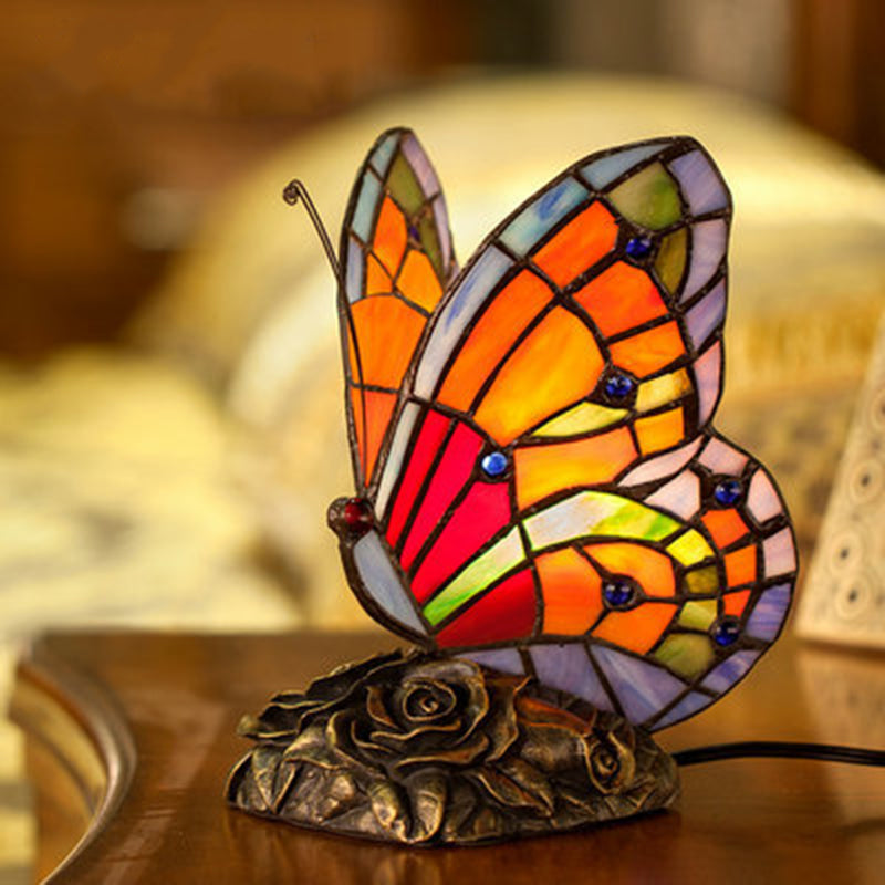 LyriaGlow Scented Night Lamp With Butterfly Top, Rose Base