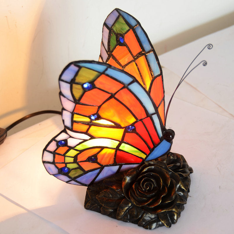 LyriaGlow Scented Night Lamp With Butterfly Top, Rose Base