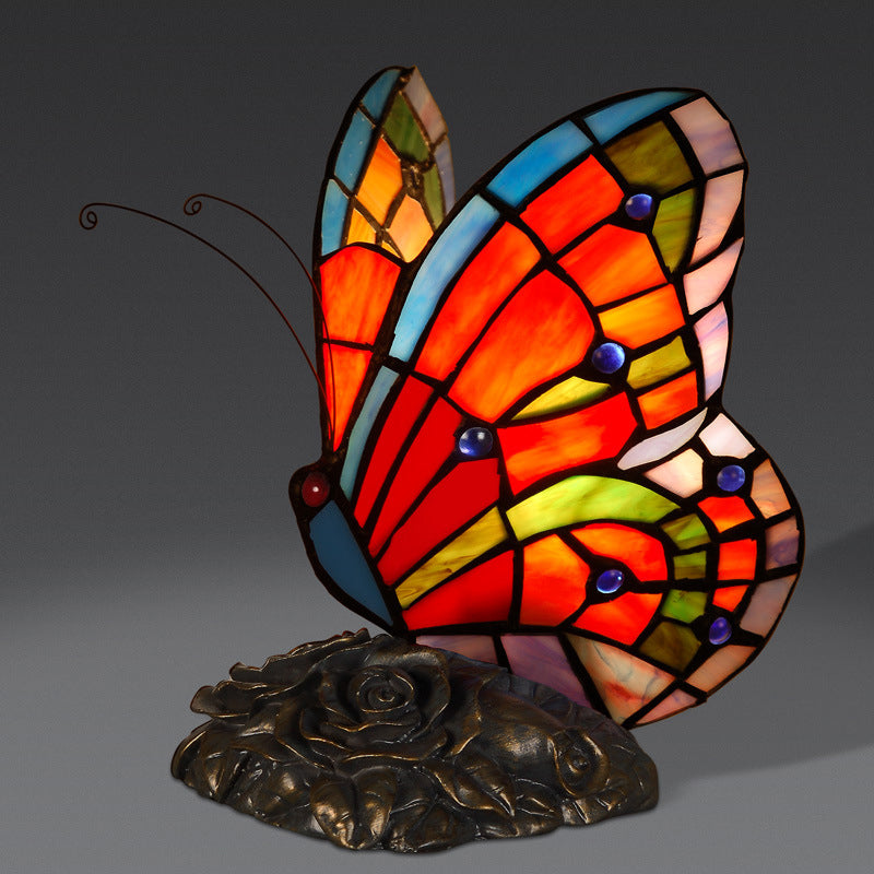 LyriaGlow Scented Night Lamp With Butterfly Top, Rose Base